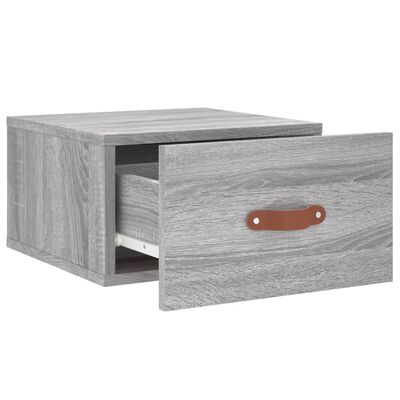 vidaXL Tables de chevet murales 2 pcs sonoma gris 35x35x20 cm