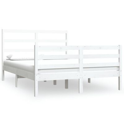 vidaXL Cadre de lit sans matelas blanc bois de pin massif 120x190 cm