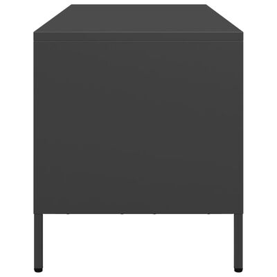 vidaXL Meuble TV noir 68x39x43,5 cm acier laminé à froid