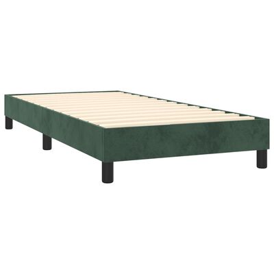 vidaXL Sommier à lattes de lit avec matelas Vert foncé 100x200 cm