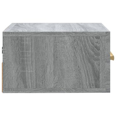 vidaXL Tables de chevet murales 2 pcs sonoma gris 35x35x20 cm