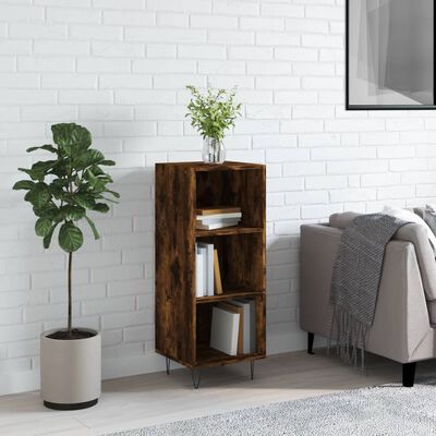 vidaXL Buffet chêne fumé 34,5x32,5x90 cm bois d'ingénierie