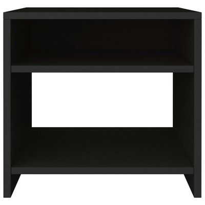 vidaXL Table de chevet Noir 40x30x40 cm Bois d'ingénierie