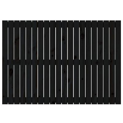 vidaXL Tête de lit murale Noir 127,5x3x90 cm Bois massif de pin