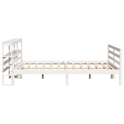 vidaXL Cadre de lit sans matelas blanc 180x200 cm bois massif de pin