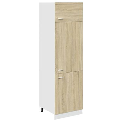 vidaXL Armoire de réfrigérateur Chêne sonoma 60x57x207 cm Aggloméré