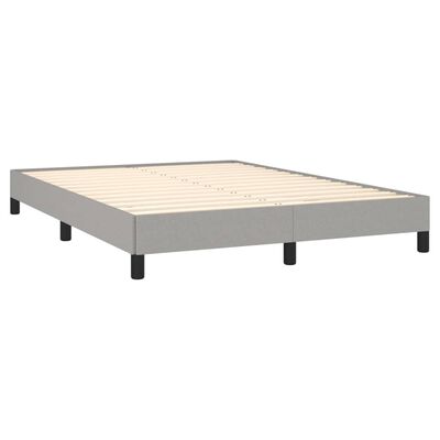 vidaXL Cadre de lit sans matelas gris clair 140x200 cm tissu