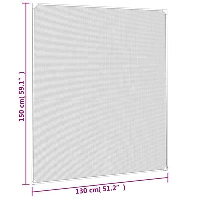 vidaXL Moustiquaire magnétique pour fenêtres blanc 130x150 cm