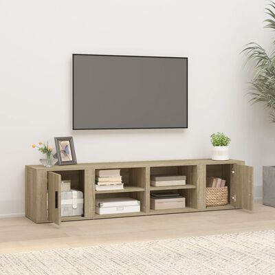 vidaXL Meubles TV 2 pcs Chêne sonoma 80x31,5x36 cm Bois d'ingénierie