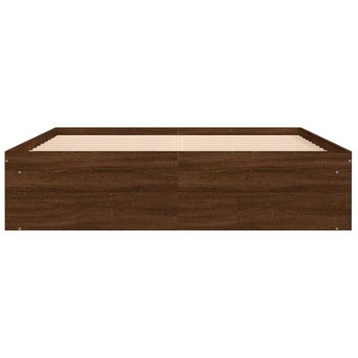 vidaXL Cadre de lit sans matelas chêne marron 140x200 cm