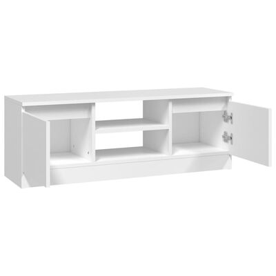 vidaXL Meuble TV avec porte Blanc 102x30x36 cm