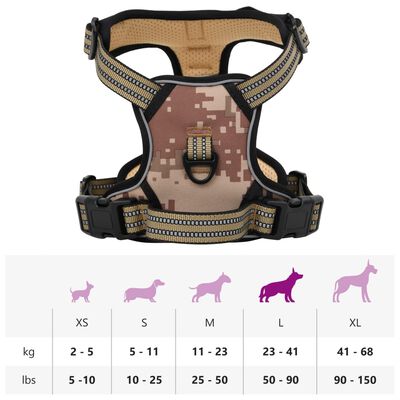 vidaXL Harnais pour chien avec laisse et collier réglables L