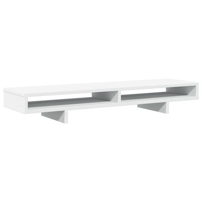 vidaXL Support de moniteur blanc 100x27x15 cm bois d'ingénierie