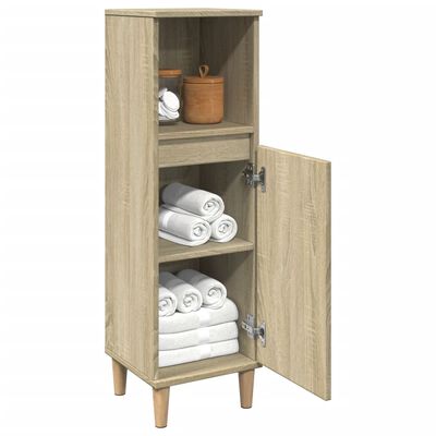 vidaXL Armoire salle de bain chêne sonoma 30x30x100 cm