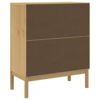 vidaXL Commode FLORO cire marron bois de pin massif