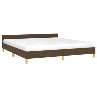 vidaXL Cadre de lit sans matelas marron foncé 160x200 cm tissu