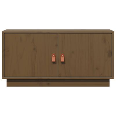 vidaXL Meuble TV Marron miel 80x34x40 cm Bois de pin massif