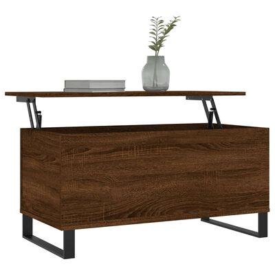 vidaXL Table basse Chêne marron 90x44,5x45 cm Bois d'ingénierie