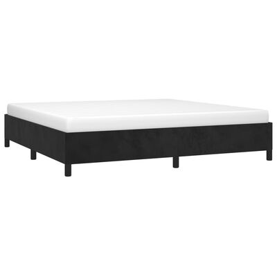 vidaXL Cadre de lit sans matelas noir 200x200 cm velours