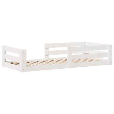 vidaXL Cadre de lit sans matelas blanc 90x200 cm bois de pin massif