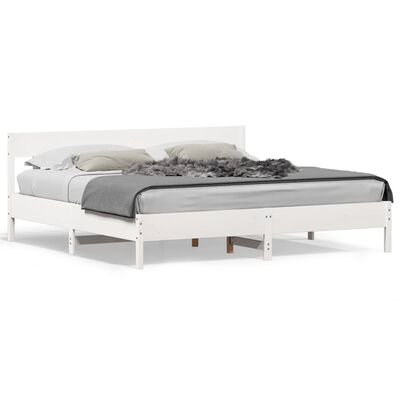 vidaXL Cadre de lit sans matelas blanc 180x200 cm bois massif de pin