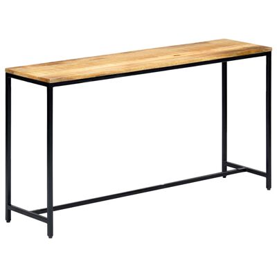 vidaXL Table console 140 x 35 x 76 cm Bois de manguier massif brut