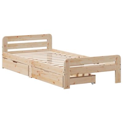 vidaXL Cadre de lit sans matelas 75x190 cm bois de pin massif