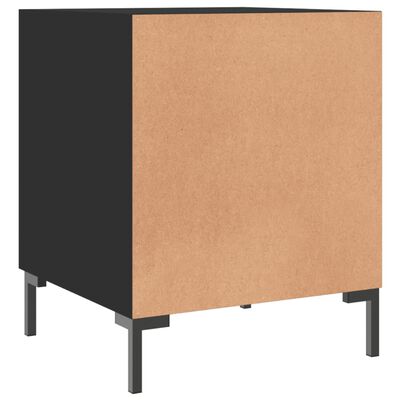 vidaXL Tables de chevet 2 pcs noir 40x40x50 cm bois d’ingénierie