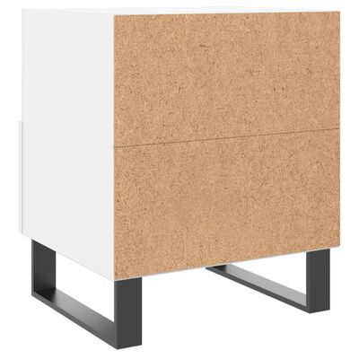 vidaXL Tables de chevet 2 pcs blanc 40x35x47,5 cm bois d’ingénierie