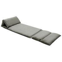 vidaXL Chaise pliable de sol Gris foncé Microfibre