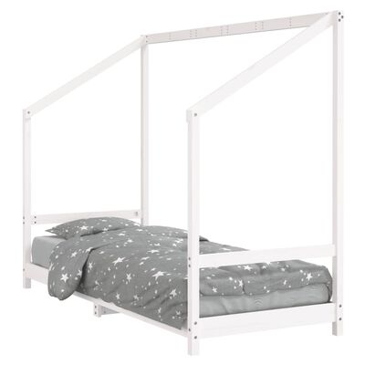 vidaXL Cadre de lit pour enfants blanc 80x200 cm bois de pin massif