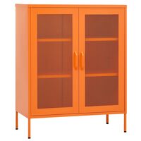 vidaXL Armoire de rangement Orange 80x35x101,5 cm Acier