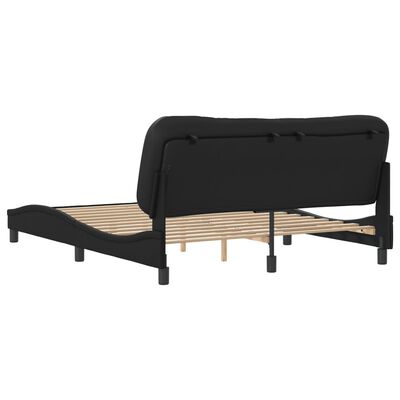 vidaXL Cadre de lit sans matelas noir 160x200 cm similicuir