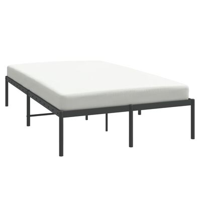 vidaXL Cadre de lit métal sans matelas noir 120x190 cm