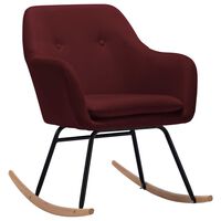 vidaXL Chaise à bascule Rouge bordeaux Tissu