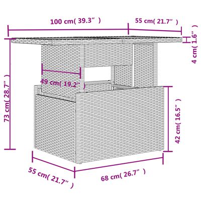 vidaXL Salon de jardin 8 pcs avec coussins noir résine tressée