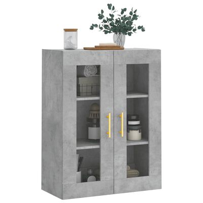 vidaXL Armoire murale gris béton 69,5x34x90 cm