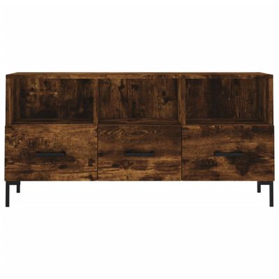 vidaXL Meuble TV chêne fumé 102x36x50 cm bois d'ingénierie