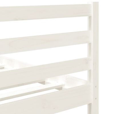 vidaXL Cadre de lit sans matelas blanc 90x190 cm bois massif