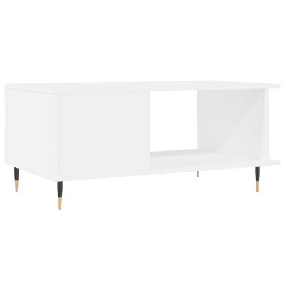 vidaXL Table basse blanc 90x50x40 cm bois d'ingénierie