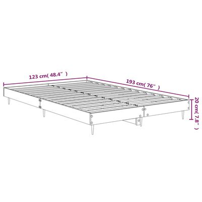 vidaXL Cadre de lit sans matelas blanc brillant 120x190 cm