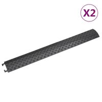 vidaXL Rampes de protection de câble 2 pcs 98,5 cm Noir