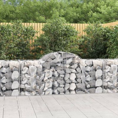 vidaXL Paniers à gabions arqués 20 pcs 200x50x80/100 cm Fer galvanisé