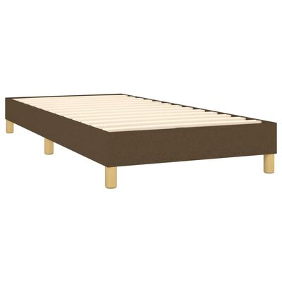 vidaXL Cadre de lit sans matelas marron foncé 100x200 cm tissu