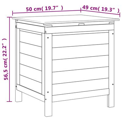 vidaXL Boîte de rangement de jardin anthracite bois massif de sapin 99 x  49,5 x 58,5 cm - Mobilier de Jardin - Achat & prix