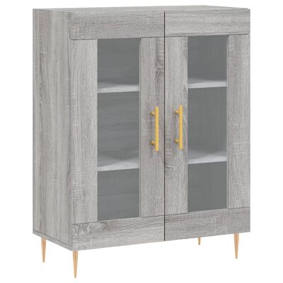 vidaXL Buffet haut Sonoma gris 69,5x34x180 cm Bois d'ingénierie