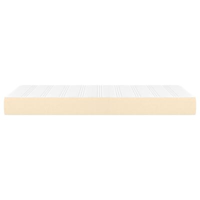 vidaXL Matelas de lit à ressorts ensachés Crème 80x200x20 cm Tissu