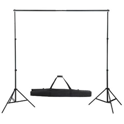 vidaXL Kit de studio et toile de fond noire 600 x 300 cm et lumières