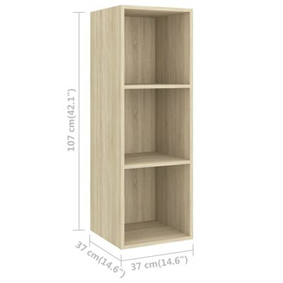 vidaXL Ensemble de meubles TV 3 pcs Chêne sonoma Bois d'ingénierie