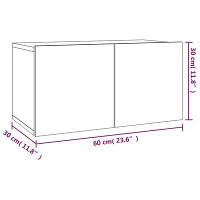 vidaXL Ensemble de meubles TV 2 pcs Chêne fumé Bois d'ingénierie